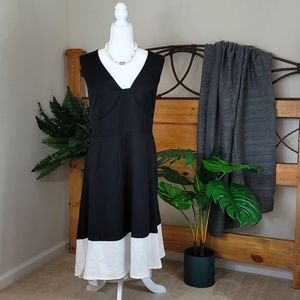 City Chic - L /Size 20, Black & White Dress